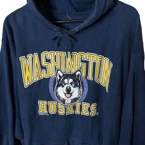 VTG 1992 UW Huskies Hoodie XXL - Picture 2 of 5